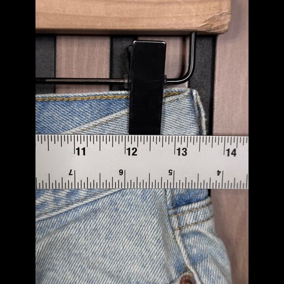 BDG Urban Outfitters Jeans 25 Womens Blue Light Wash Bootcut Fray Destroyed Knee - Picture 3 of 10